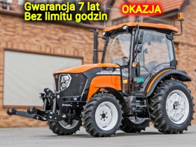 Ciągnik rolniczy Arbos 3055 widok przodu z lewej strony
