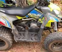 Quad firmy Polaris atv seria Outlaw 110 wersja seledynowa dziecięca