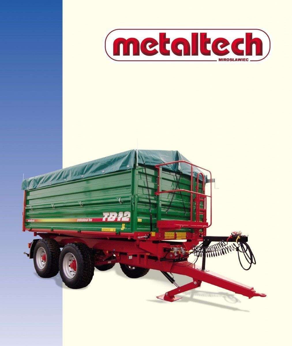 Przyczepa METALTECH z serii TB widok z prawego boku