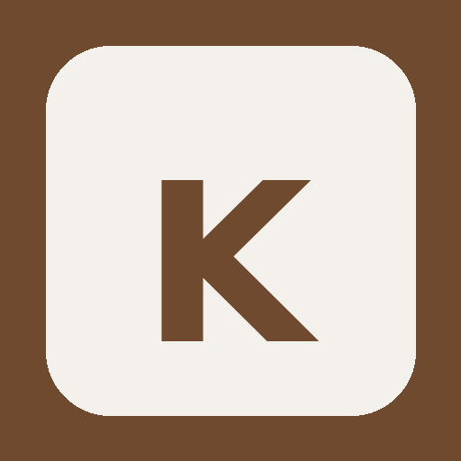 Brązowa ikona K — Korbanek