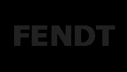 Duże logo maszyn rolniczych Fendt Duże logo maszyn rolniczych Fendt - czerna litery na białym tle