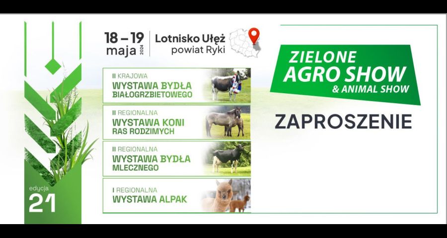 Targi Zielone Agro Show na których firma KOrbanek będzie pokazywała różne maszyny rolnicze