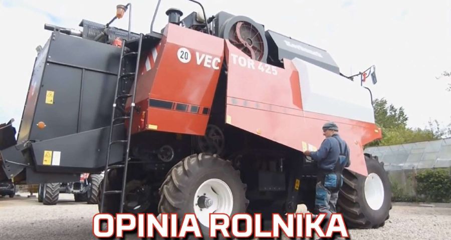 Film z opinią rolnika o kombajnie zbożowym Rostselmash Vector 425