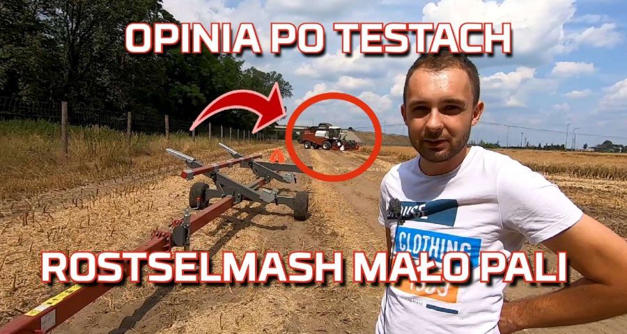 Tapeta z pola po rzetelnej opinii rolnika po testach kombajnu Rostselmash Vector 425 od Korbanek podczas żniwa 2019 koszenie omłot