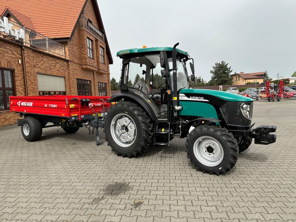 Ciągnik Arbos 3065 z przyczepką Metal-Fach za połowę ceny