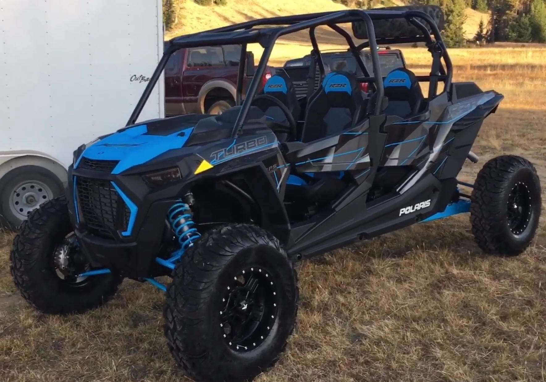 184 KM RZR Turbo na obrazku przedstawiono wymiary pojazdu quad korbanek.pl atv