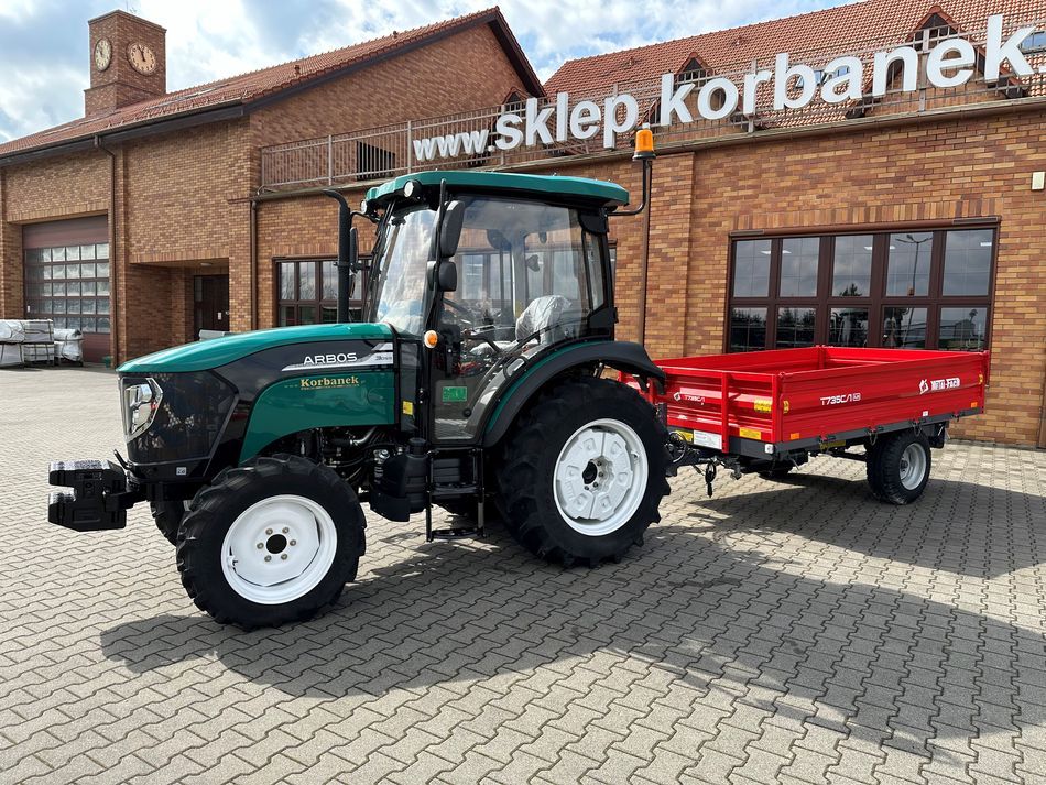 Ciągnik Arbos 3055 z przyczepką Metal-Fach za połowę ceny