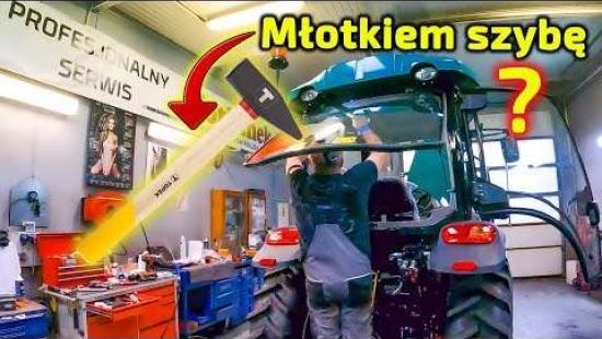 Embedded thumbnail for Potraktował młotkiem  szybę w ciągniku