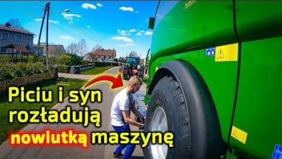 Embedded thumbnail for Potrzebny jest ciągnik Fendt Piciu i syn przywieźli prasę McHale Rozładunek na szosie