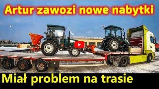 Embedded thumbnail for Artur miał komplikacje na trasie -wpakował się ładunkiem w polną zaśnieżoną drogę-było ciemno…