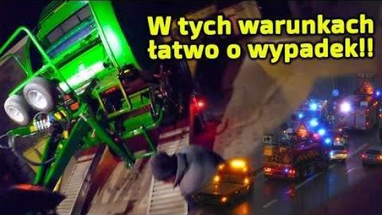 Embedded thumbnail for Krzysztof kierowca nie wyrobił przed zmrokiem Było niebezpiecznie Rozładunek maszyny