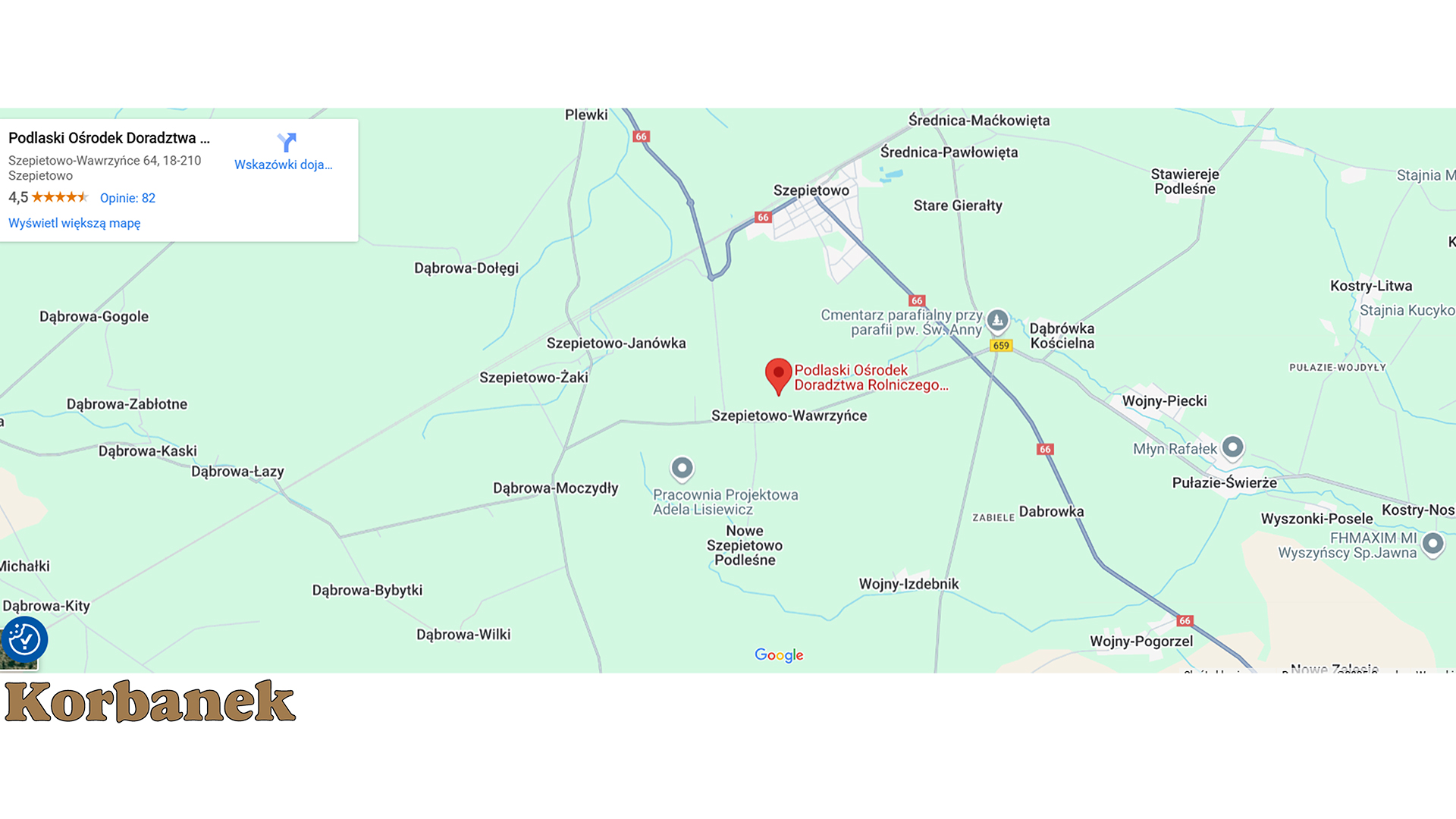 Dokładna mapa, gdzie odbywa się wystawa w Szepietowie