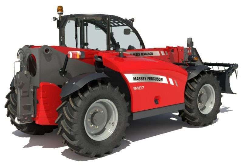 Ładowarka kołowa teleskopowa Massey Ferguson 9407 z krokodylem prawy bok