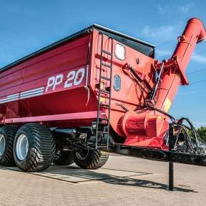 Przyczepa PP 20 firmy Metaltech o ładowności 20 ton tandemowa do przeładunku zboża