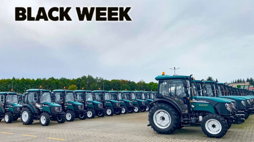 Ciągniki Arbos w specjalnej promocji z okazji Black Week u Korbanka.