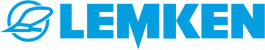Logo Lemken producenta pługów siewników agregatów niebieskie litery na białym tle korbanek.p