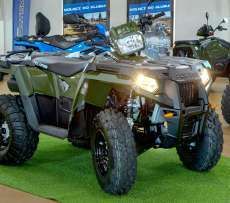 Sportsman EPS 570 Polaris wspomaganie kierownicy kolor zielony felgi stalowe EBS hamowanie silnikiem dodatkowa lampa w kierownicy Korbanek.pl