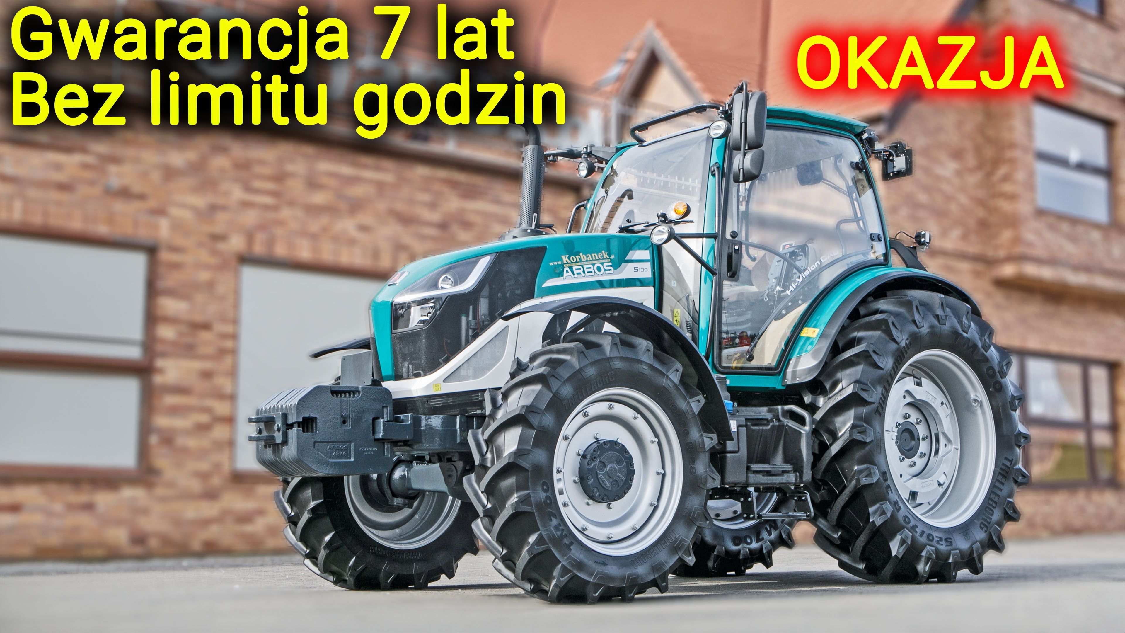 Ciągnik rolniczy Arbos 5130 Advanced Gen 2 Stage V widok na przód z lewej strony