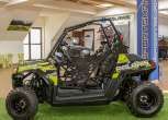 lewy bok czarno seledynowy quad Polaris RZR 170 rama ochronna dziecięcy atv