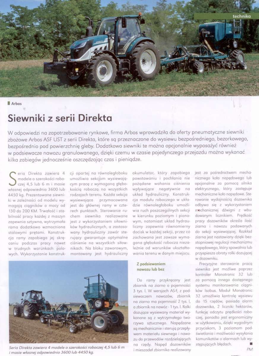 Siewnik Marki Arbos z serii Direkta