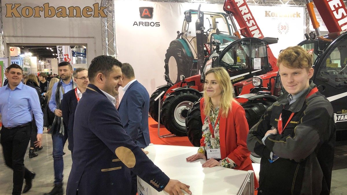 Stoisko firmy Korbanek na targach Agrotech Kielce