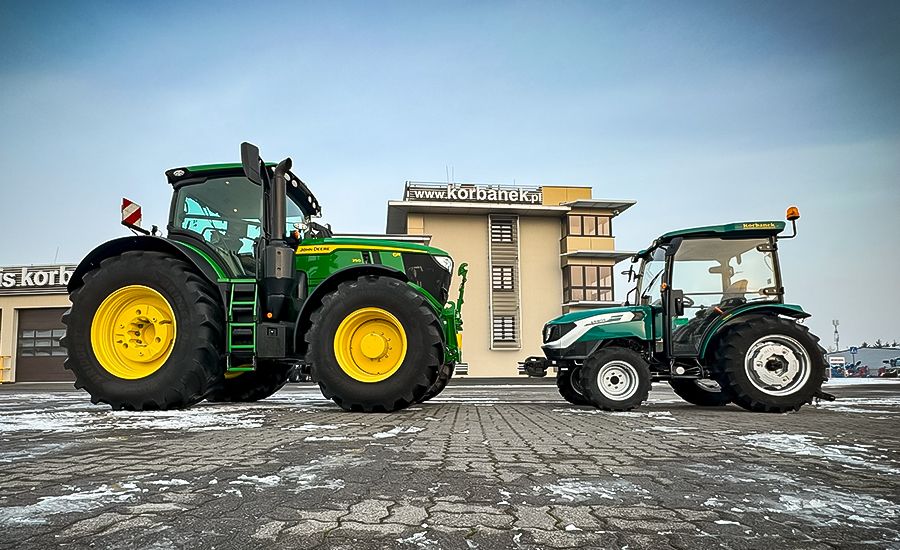 Ciągnik John Deere i Arbos u Korbanka
