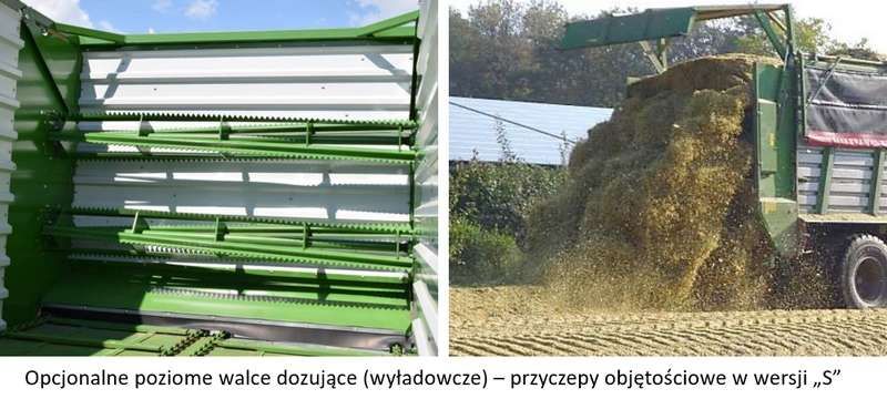 Opcjonalne walce poziome dozujące dla przyczepy objętościowej Bergmann HTW