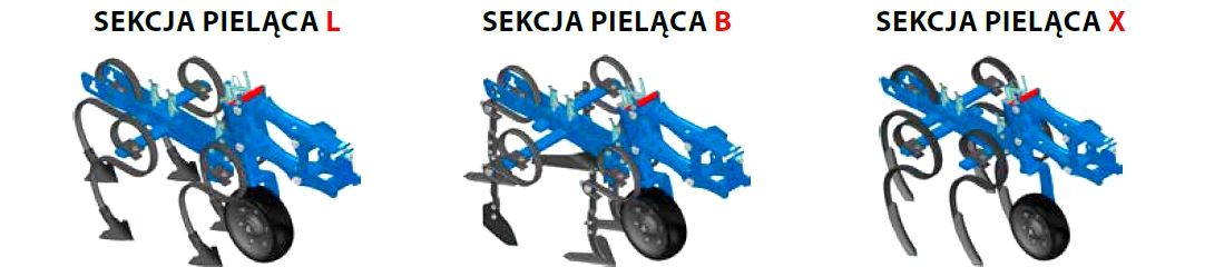 Rodzaje sekcji pielących CARRE Econet