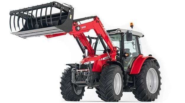 ciągnik i ładowacz czołowy Massey Ferguson ciągnik rolniczy i ładowacz czołowy Massey Ferguson z krokodylem