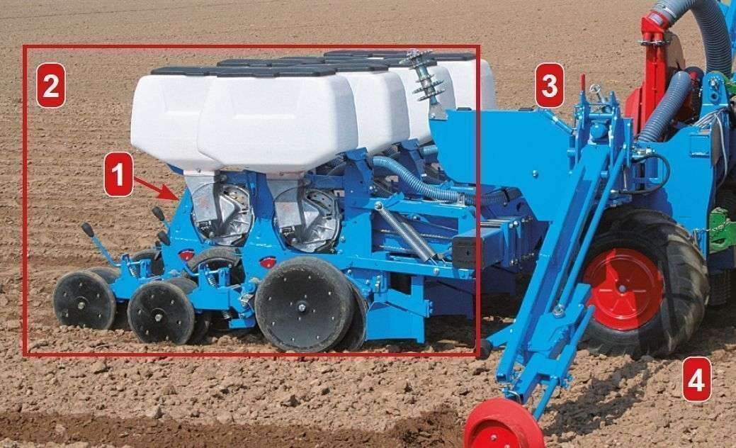 Budowa siewnika Monosem TWIN ROW Budowa siewnika Monosem TWIN ROW