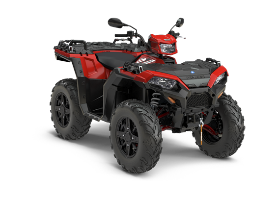 Sportsman 1000 XP Polaris Polaris Sportsman 1000 XP kontrola zjazdu ADC kolor czerwony wspomaganie kierownicy EPS wyciągarka 2500 LB linka stalowa felgi aluminiowe