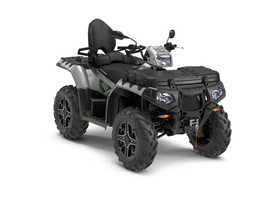 Touring 1000 XP Polaris Sportsman Wersja dla dwóch osób kolor srebrny felgi aluminiowe oparcie dla pasażera klasyczna kierownica motocyklowa