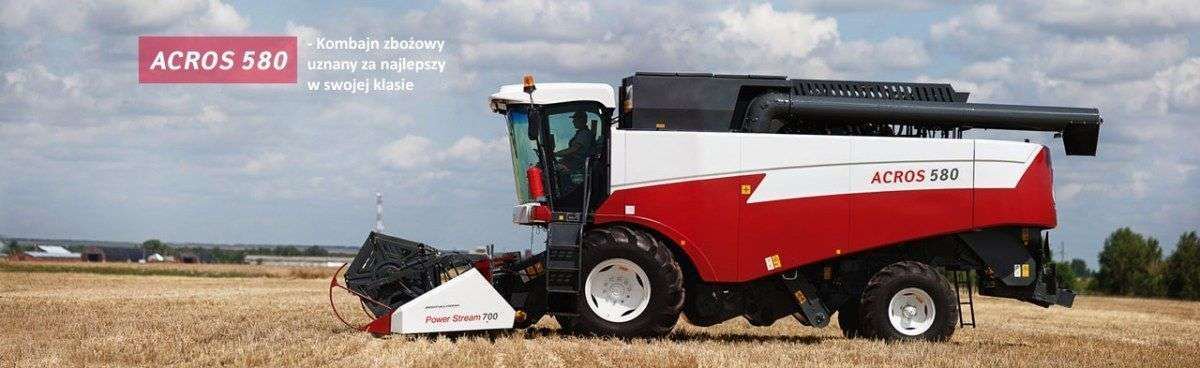 kombajn zbożowy Rostselmash Acros 580 kombajn zbożowy Rostselmash Acros 580 uznany za najlepszy w swojej klasie