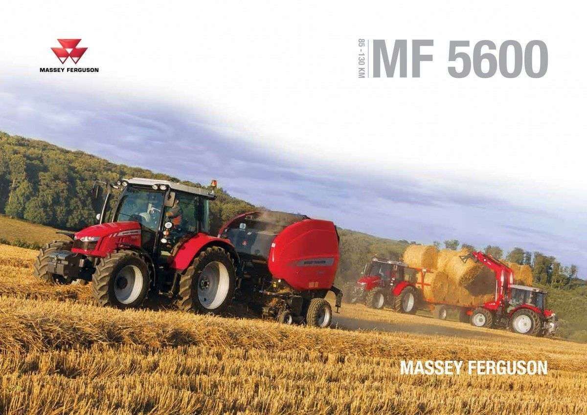 prospekt reklamowy nowe ciągniki rolnicze Massey Ferguson 5600