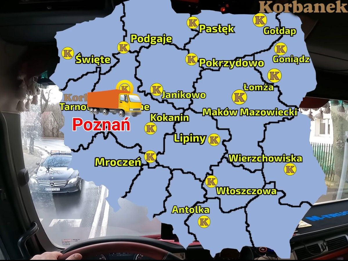 Mapa dokąd były dostarczane maszyny 