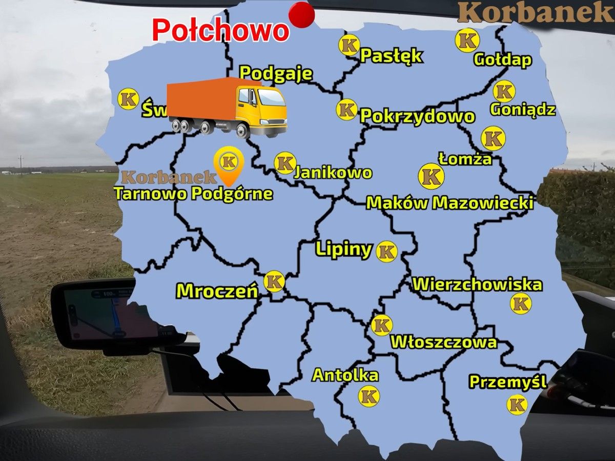 Mapa dilerów firmy Korbanek
