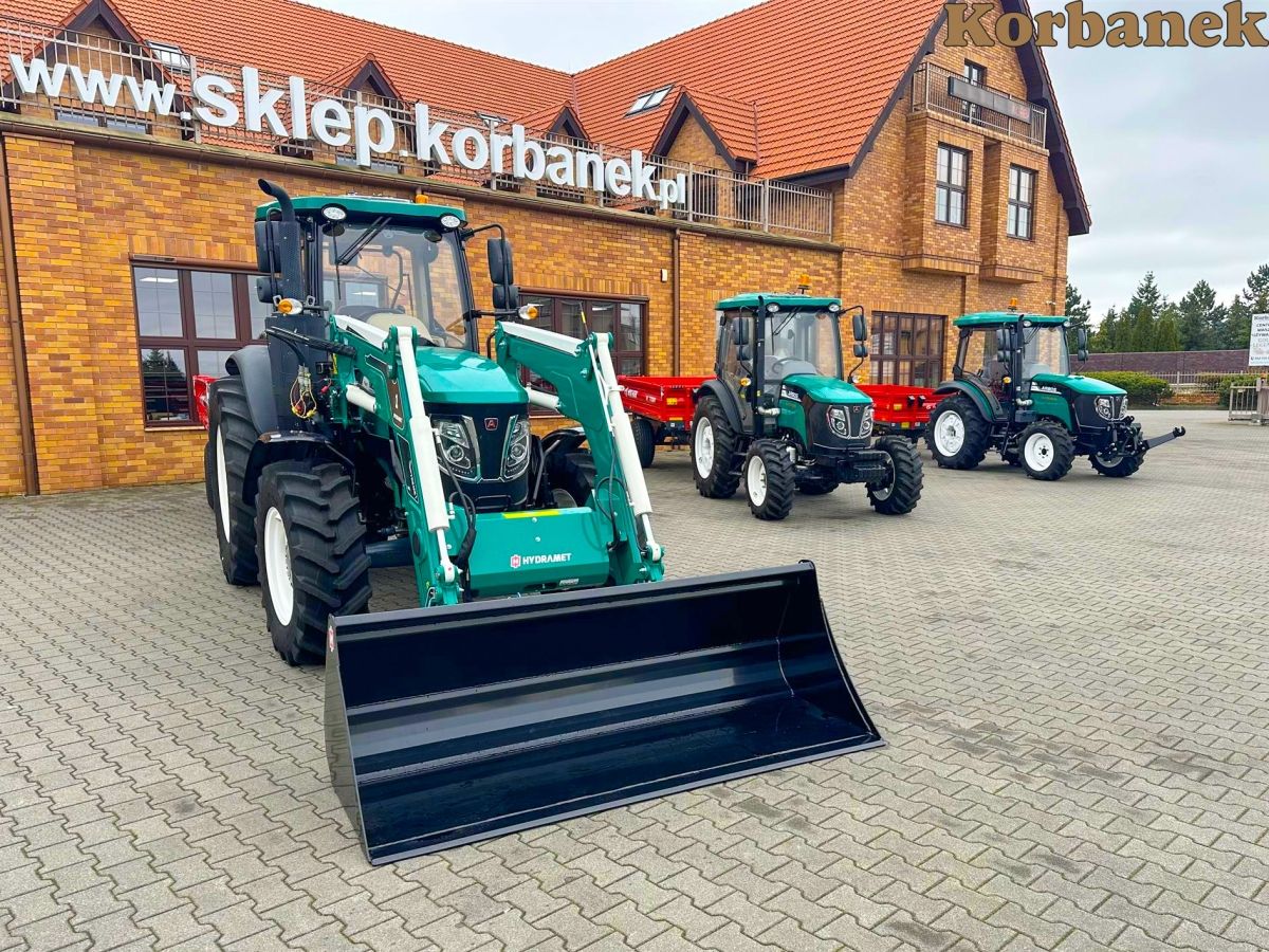 Ciągniki Arbos z przyczepami MetalFach