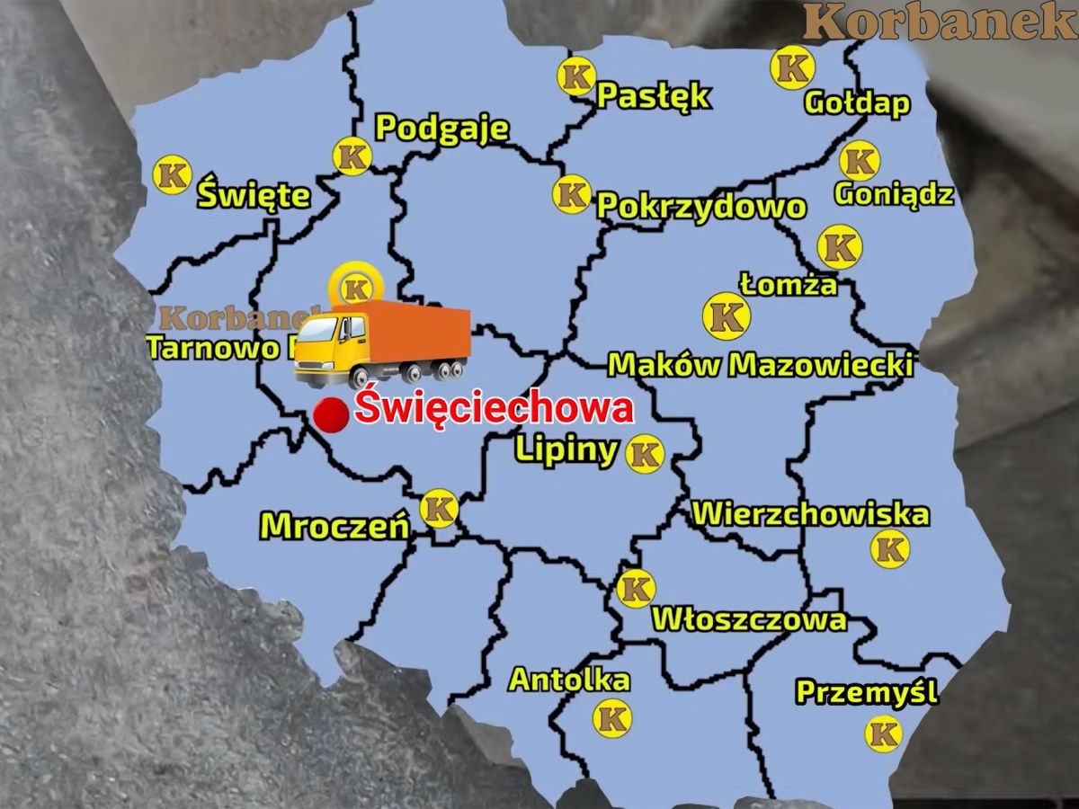 Mapa z filmu z kanału YouTube Paweł Korbanek
