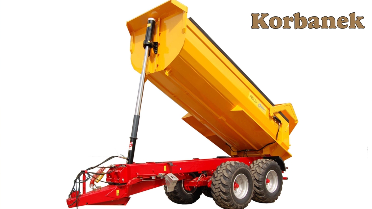 Przyczepa Metaltech PBN 20 posiada tylną burtę otwieraną hydraulicznie w  standardzie
