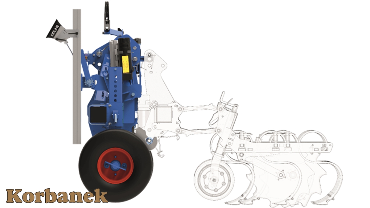 Po lewej stronie adapter Carre PRECICAM, wyposażony w kamerę i hydrauliczny układ przesuwający ramę w zakresie 40 cm.