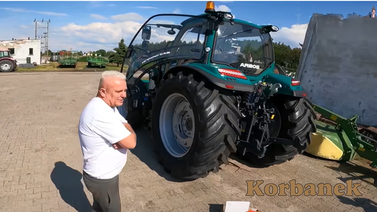 W ciagniku Arbos 5130 Advance zostało wymienione ogumienie na szersze ze wzdględu na ciezkie tereny w gospodarstwie