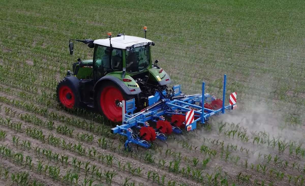 Ciągnik Fendt z pielnikiem Carre Pielnik Carre