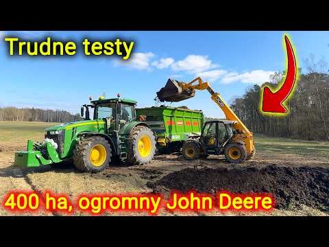 Embedded thumbnail for 400 ha, 360 KM w John Deere  specyficzny materiał do rozrzutu Czy Bergmann da radę?